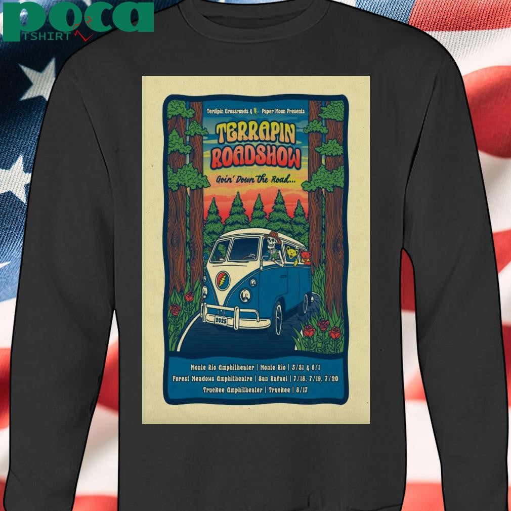 Terrapin Roadshow 2025 Goin’ Down The Road Shows Poster T-Shirt