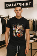 Texas Bull Riding Cowboy with Western Saloon Landscape shirt