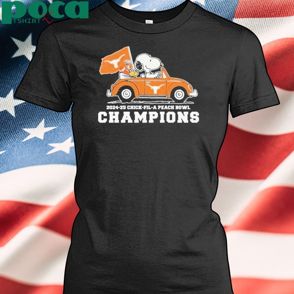 Texas Longhorns 2024-25 Chick-Fil-A Peach Bowl Champions Celebrating Shirt