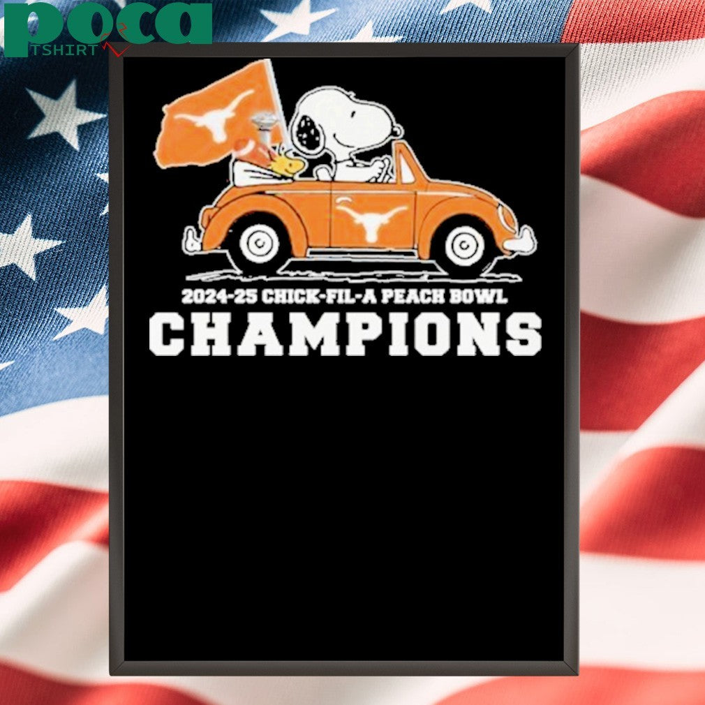 Texas Longhorns 2024-25 Chick-Fil-A Peach Bowl Champions Celebrating Shirt