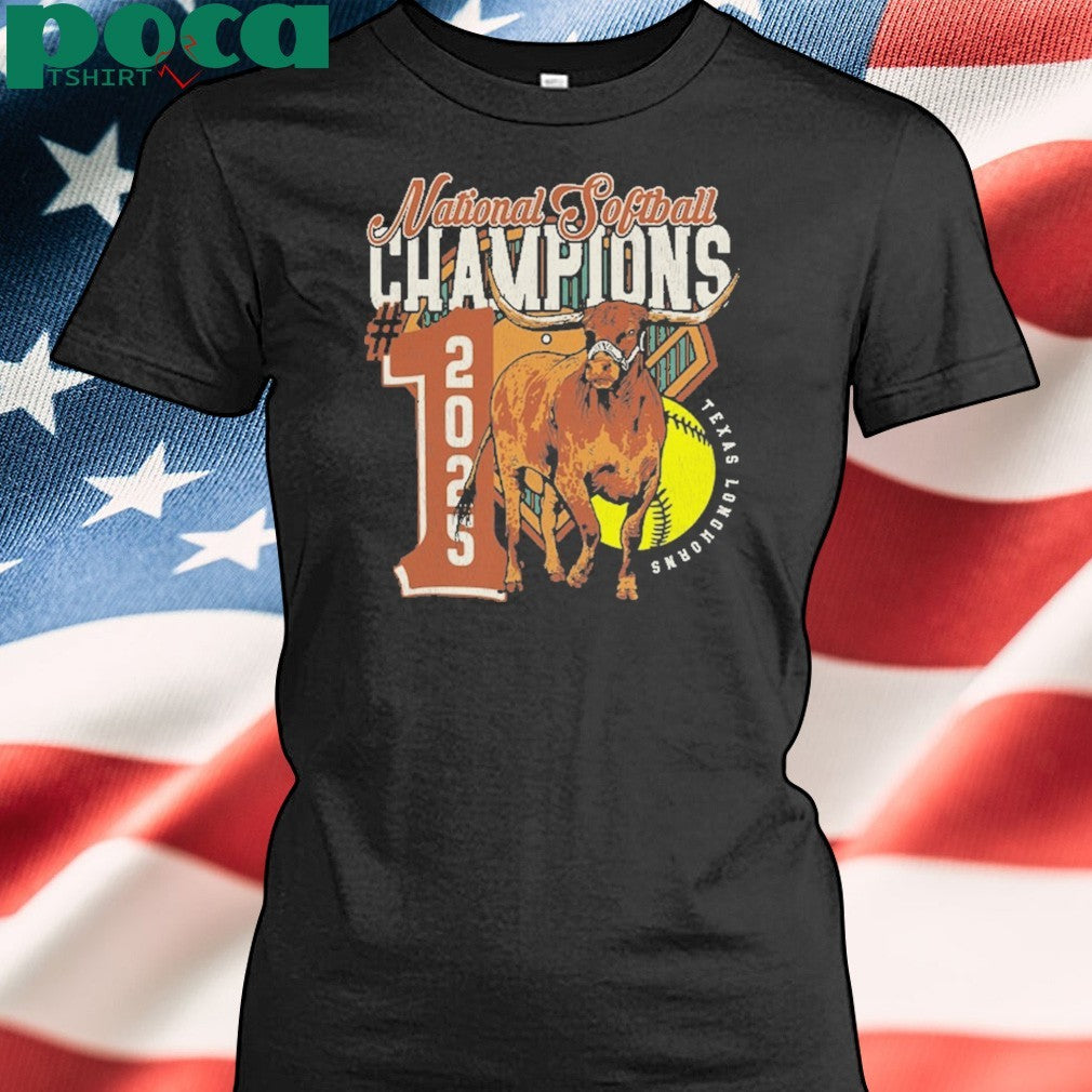 Texas Longhorns 2025 NCAA Softball Women’s College World Series Champions Number One T-Shirt