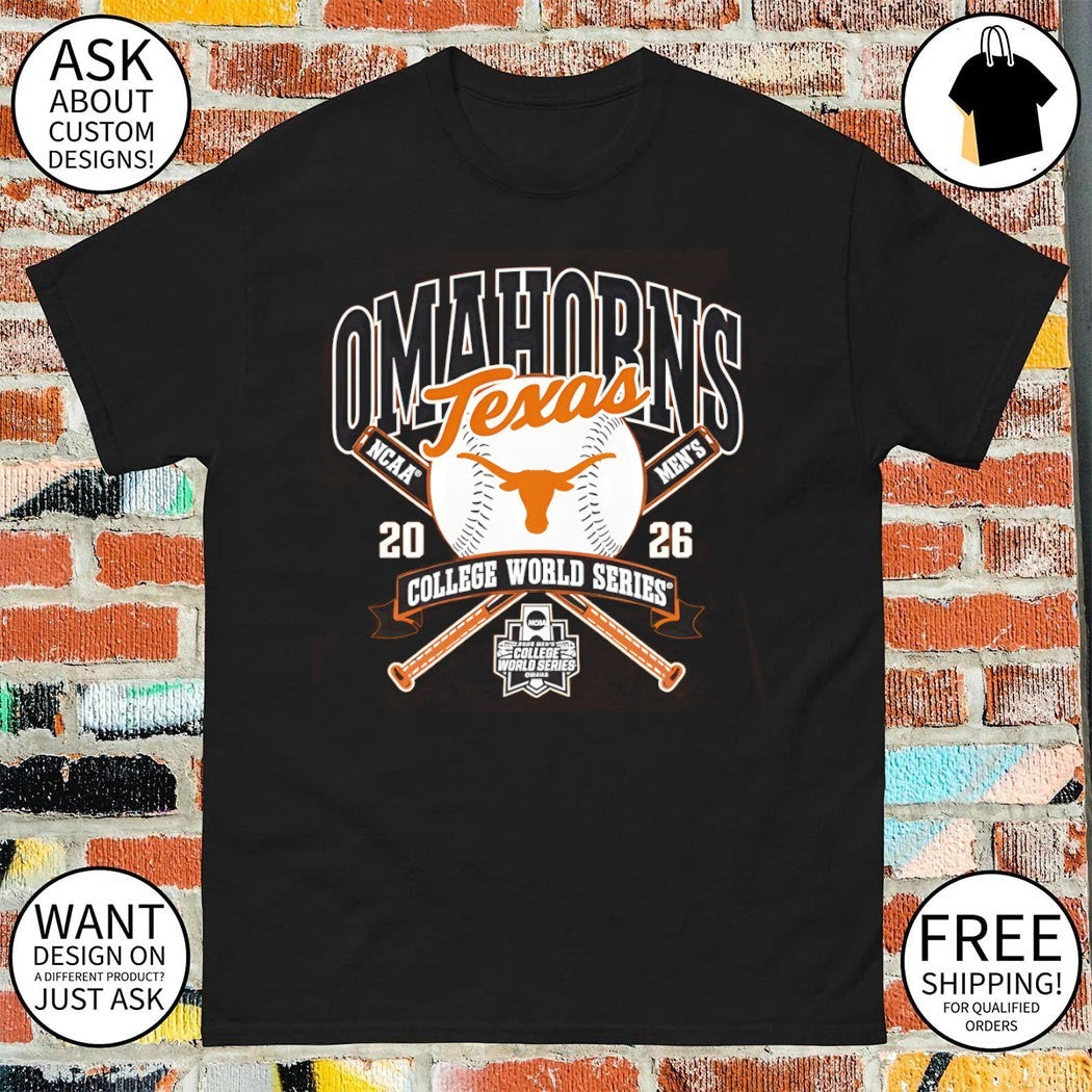 Texas Longhorns 2026 Baseball College World Series Omahorns shirt