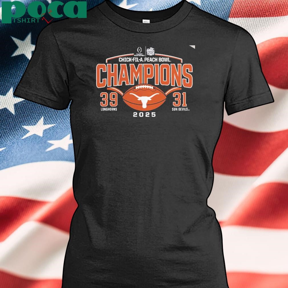 Texas Longhorns College Football Playoff 2025 Peach Bowl Champions Victory Ahead shirt