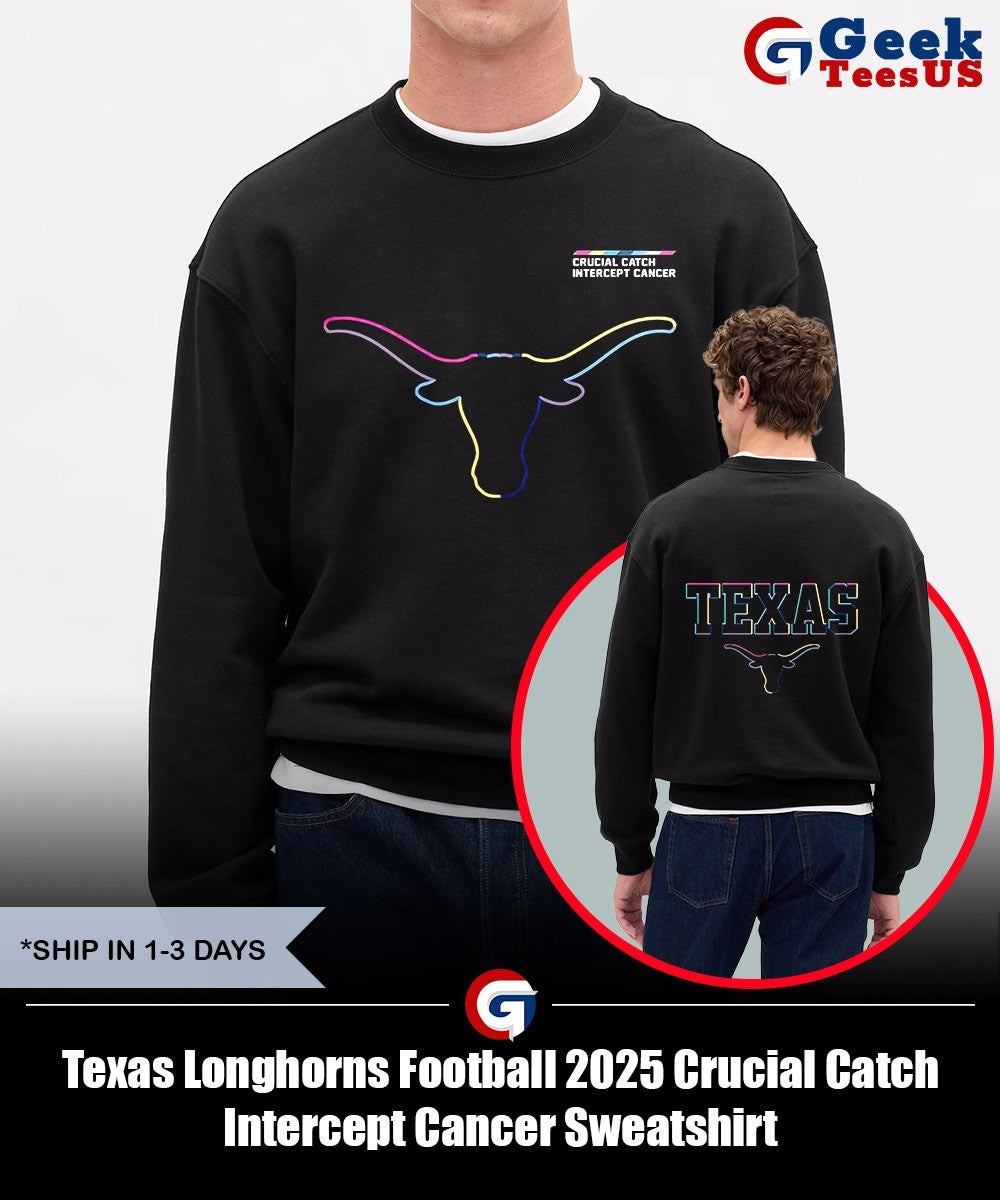 Texas Longhorns Football 2025 Crucial Catch Intercept Cancer shirt