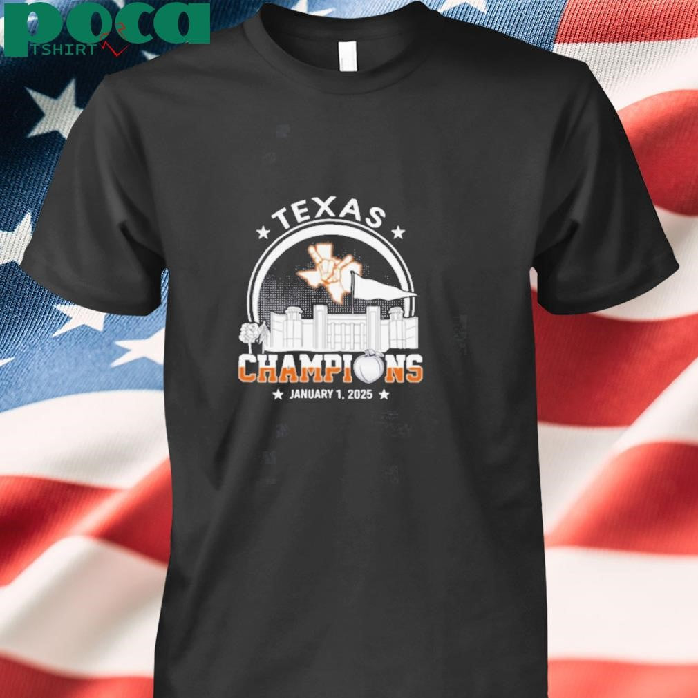 Texas Longhorns Football January 1 2025 Rose Champions Skyline Shirt