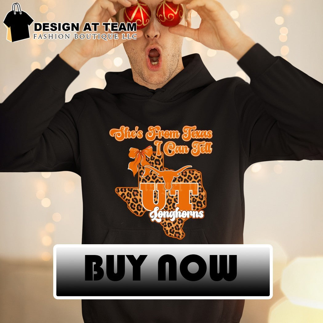 Texas Longhorns bow she’s from Texas I can tell Texas Map 2026 shirt