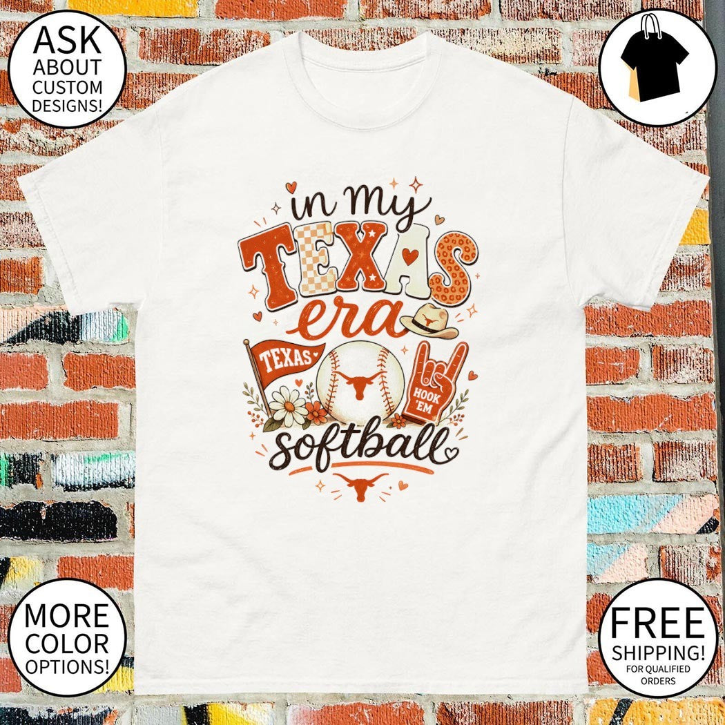 Texas Longhorns softball in my Texas era Hook ’em shirt