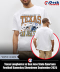 Texas Longhorns vs San Jose State Spartans Football Gameday Showdown September 2025 helmet shirt