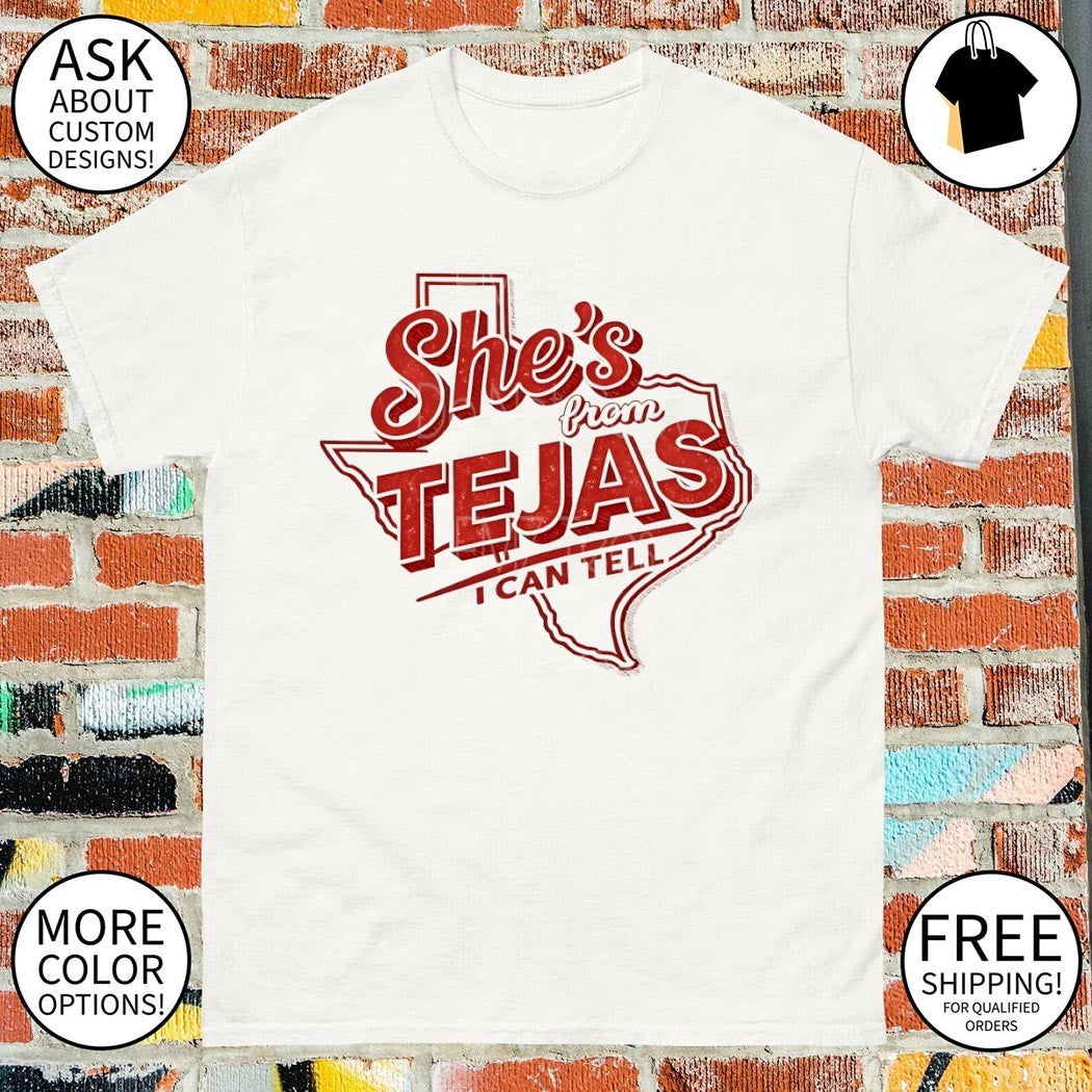 Texas Rangers Baseball She’s From Tejas I Can Tell Choosin Texas Map shirt