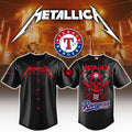 Texas Rangers MLB Metallica Jersey