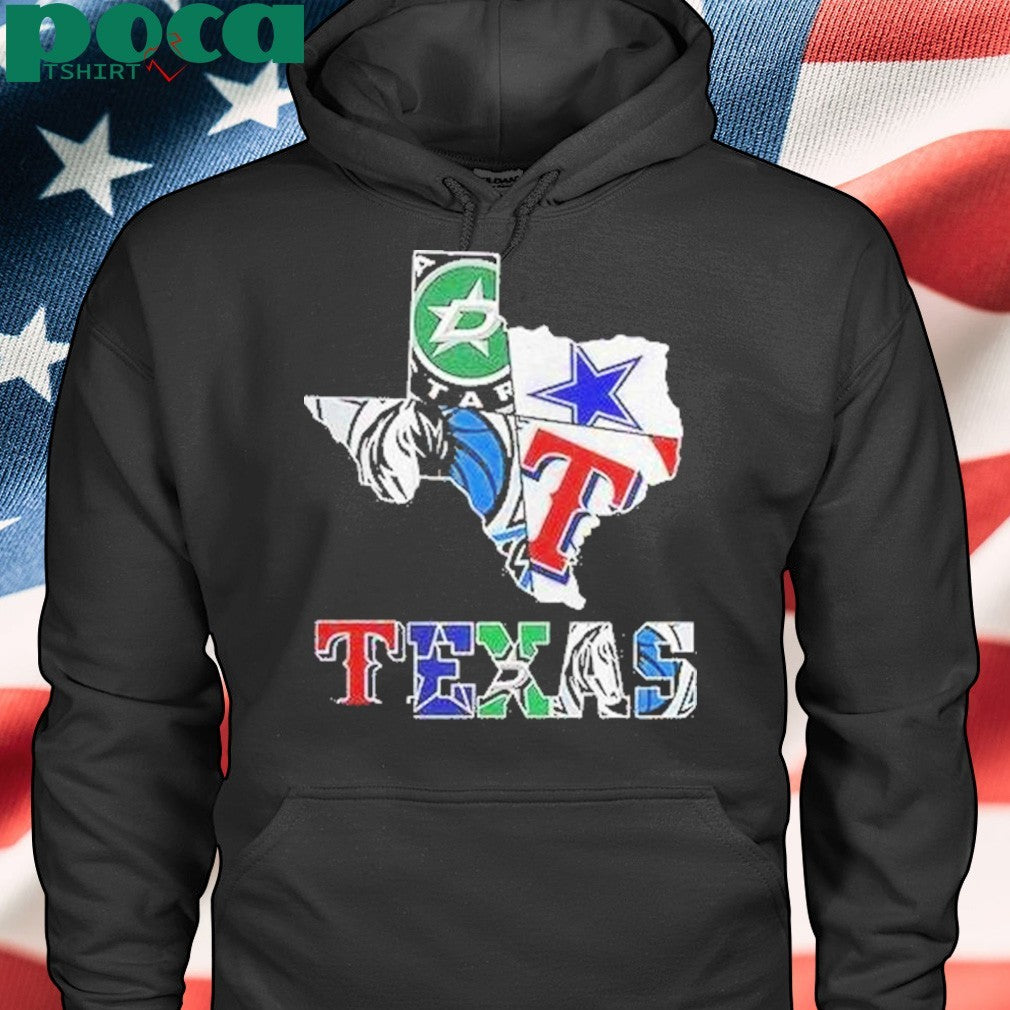 Texas Sports Teams Logo Map Shirt