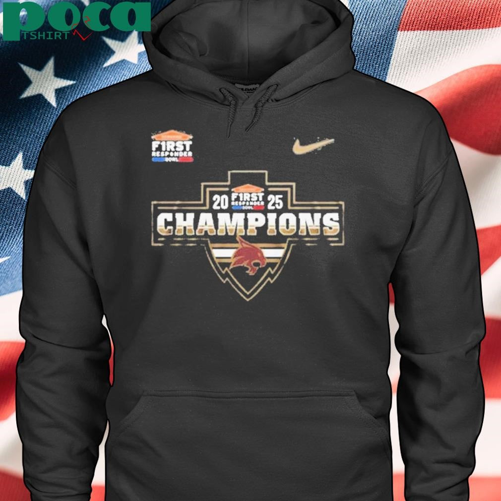 Texas State Bobcats 2025 First Responder Bowl Champions Celebrating T-Shirt