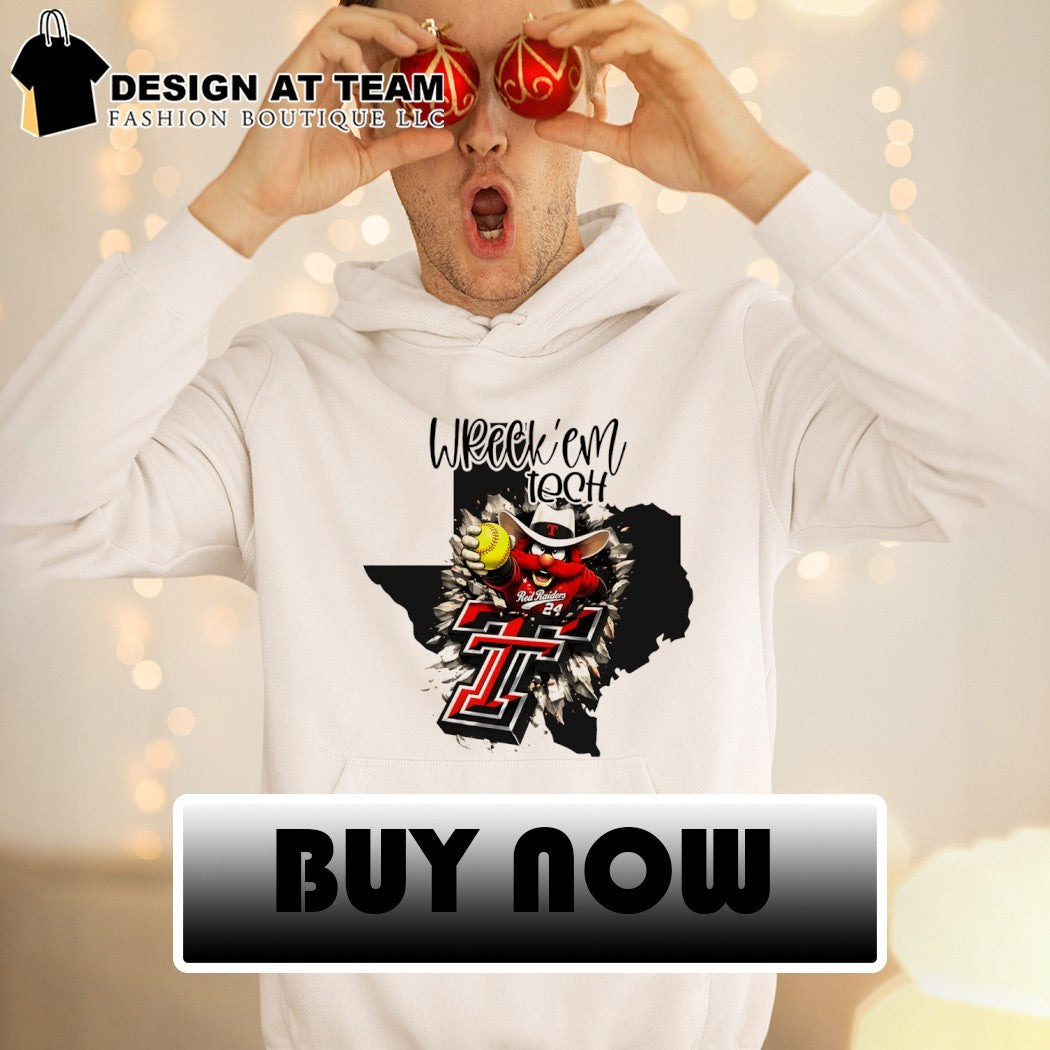 Texas Tech Red Raiders Softball Wreck ’em Tech Texas Map 2026 shirt