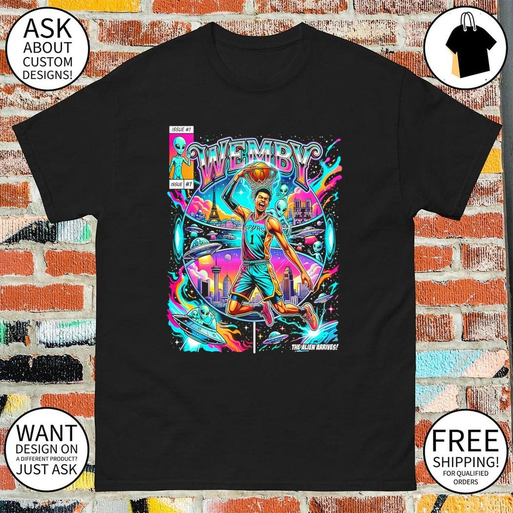 The Alien Arrives Wemby San Antonio Spurs Basketball vintage shirt