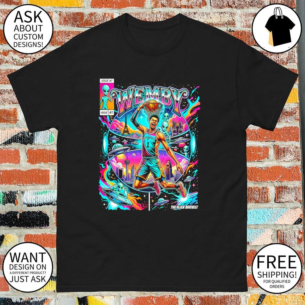The Alien Arrives Wemby Victor Wembanyama San Antonio Spurs Basketball Game Day 2026 shirt
