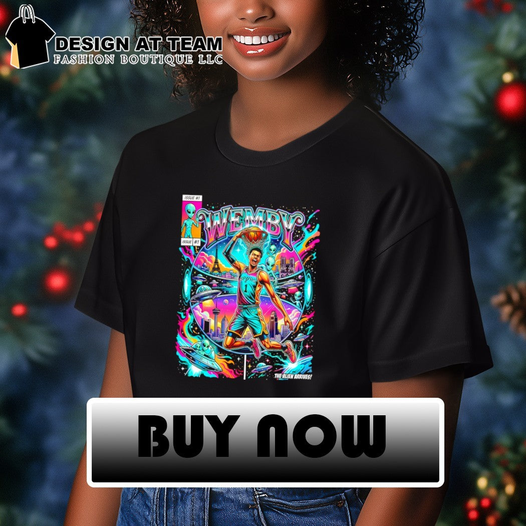 The Alien Arrives Wemby Victor Wembanyama San Antonio Spurs Basketball NBA 2026 shirt
