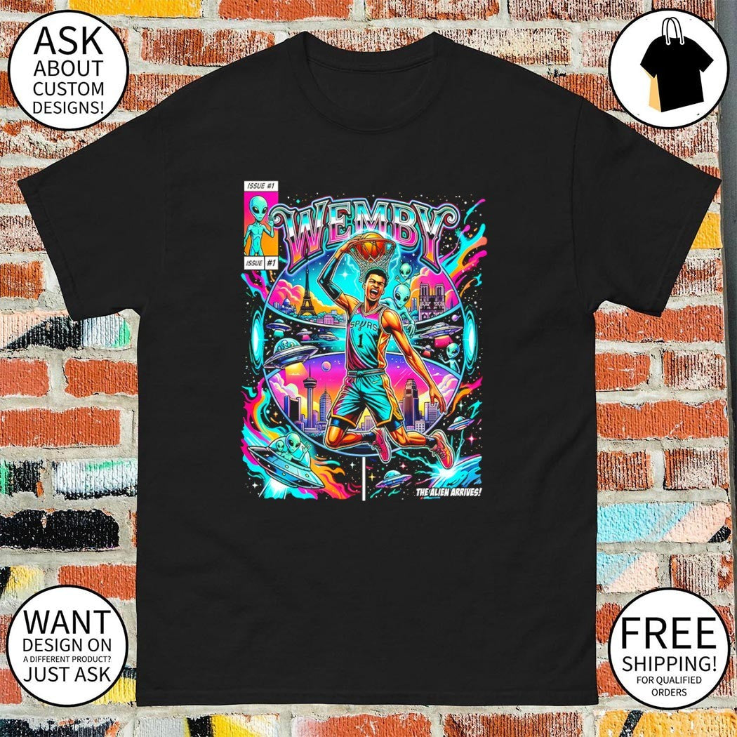 The Alien Arrives Wemby Victor Wembanyama San Antonio Spurs Basketball NBA 2026 shirt