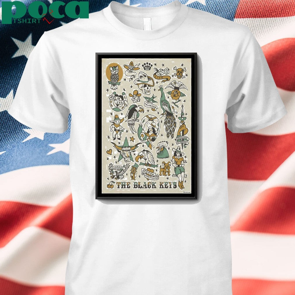 The Black Keys Show May 25 2025 Ford Amphitheater Colorado Springs, CO Poster shirt