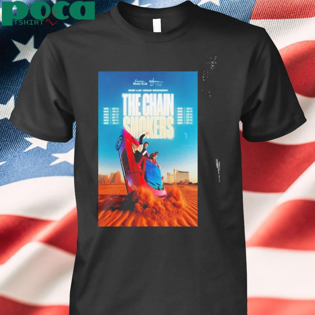 The Chainsmokers 2025 Las Vegas Residency Tour Poster T Shirt