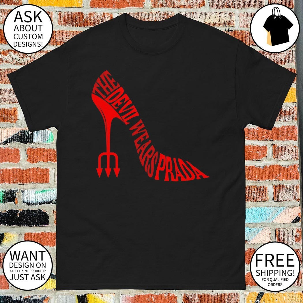 The Devil Wears Prada inspired red high heel shirt