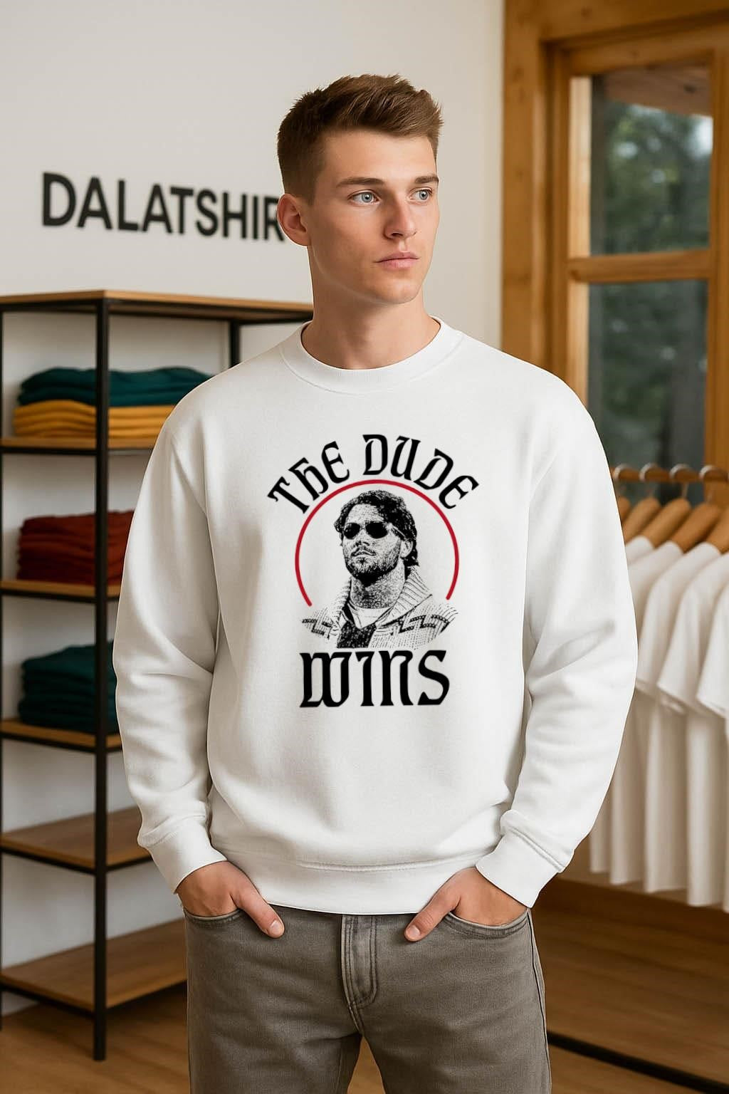 The Dude Wins Jeff Bridges Sunglasses Retro Style shirt