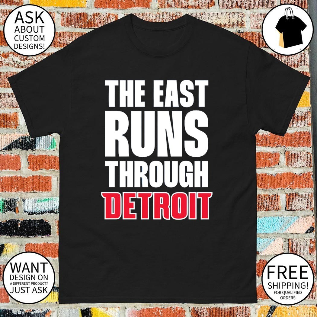 The East Runs Through Detroit Pistons Basketball All Dawg Playoffs 2025 26 NBA shirt