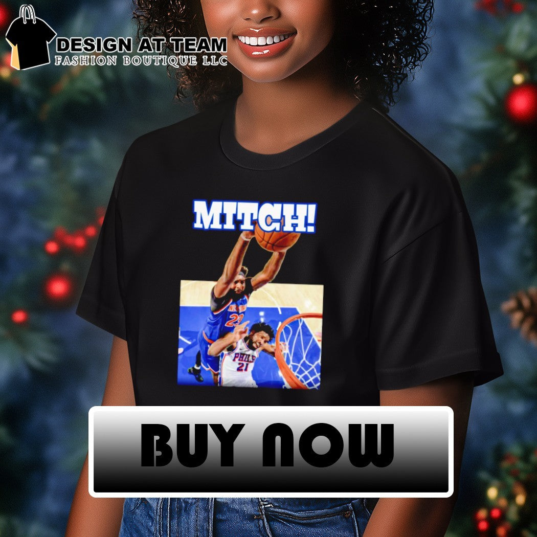 The Knicks Game 4 Mitch Joel Embiid Vs Mitchell Robinson NBA Moment art t-shirt
