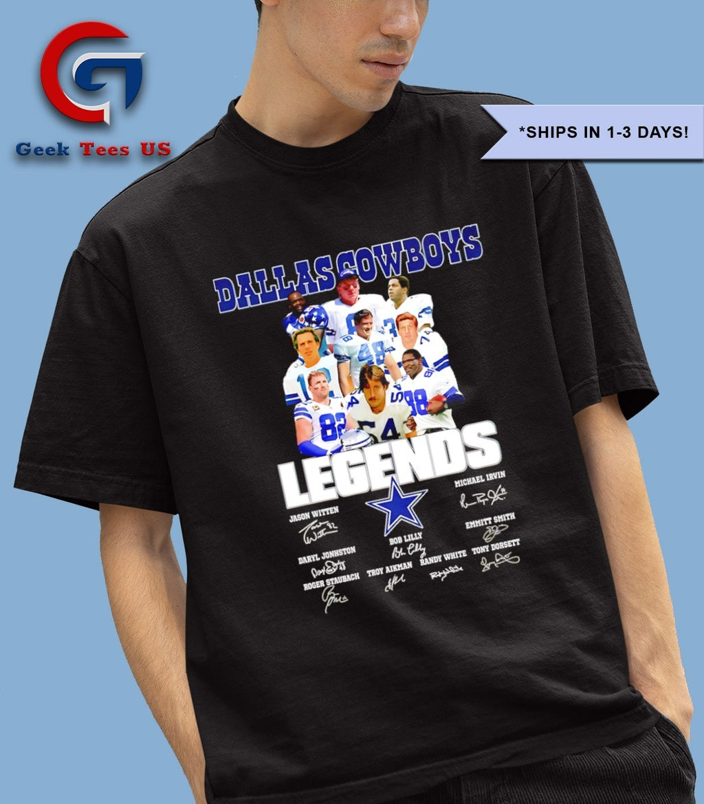 The Legends Bob Lilly Michael Irvin Troy Aikam Randy White 2025 Dallas Cowboys football signature shirt