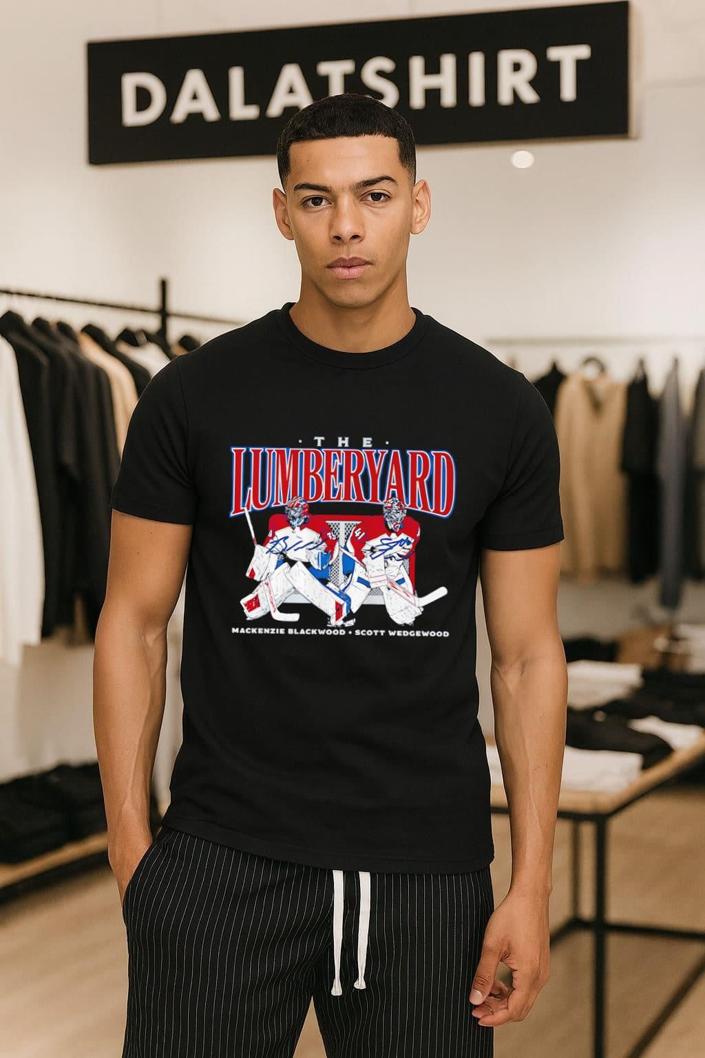The Lumberyard Mackenzie Blackwood Scott Wedgewood Goalies shirt
