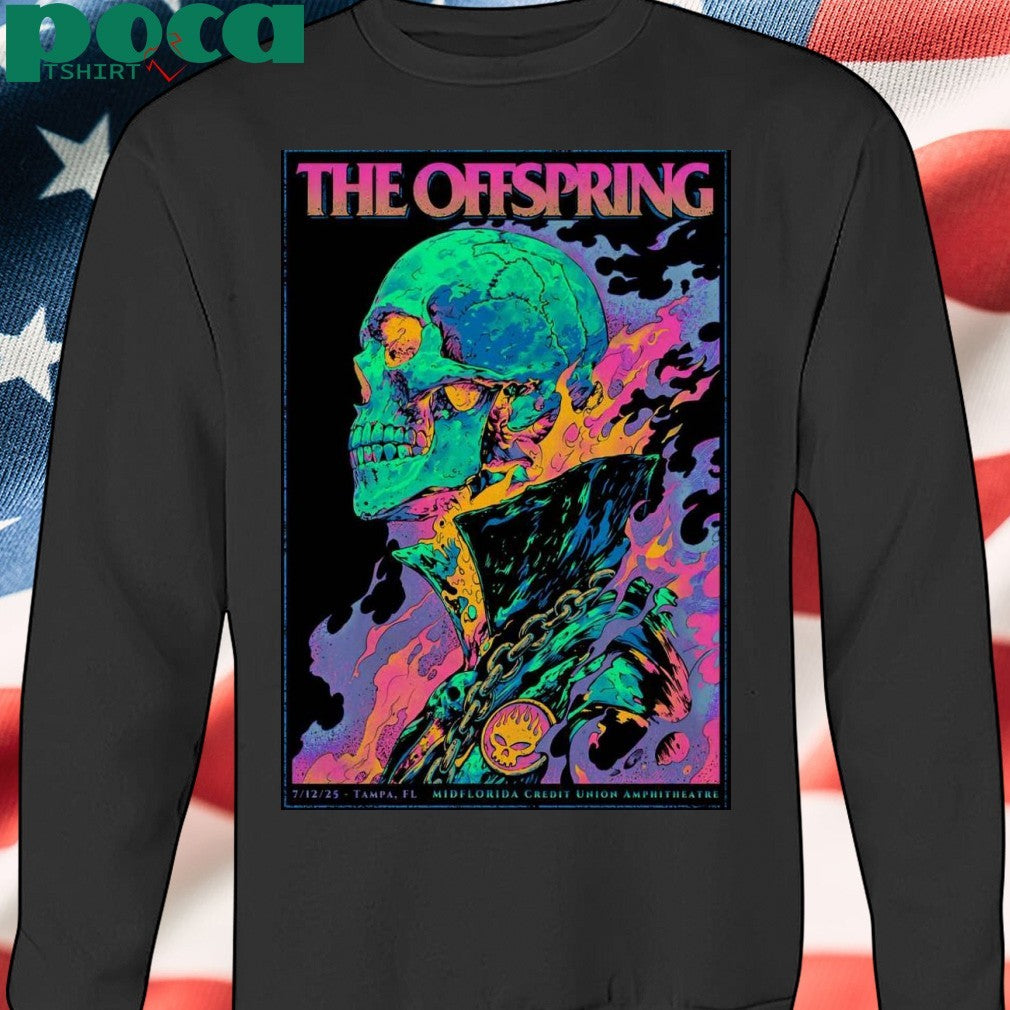 The Offspring July 12 2025 MIDFLORIDA Credit Union Amphitheatre at the FL State Fairgrounds In Tampa FL Poster shirt