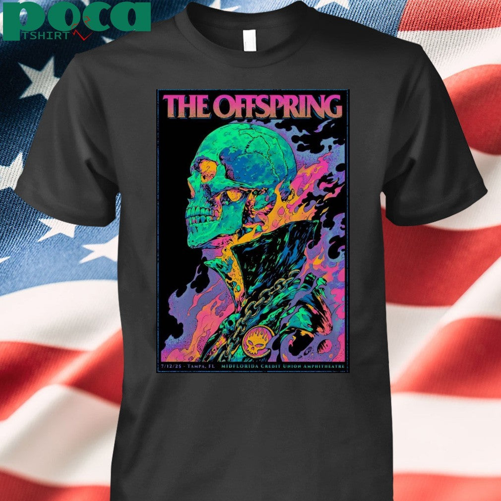 The Offspring July 12 2025 MIDFLORIDA Credit Union Amphitheatre at the FL State Fairgrounds In Tampa FL Poster shirt