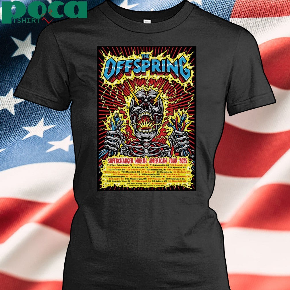 The Offspring Supercharged NA Tour 2025 Poster shirt