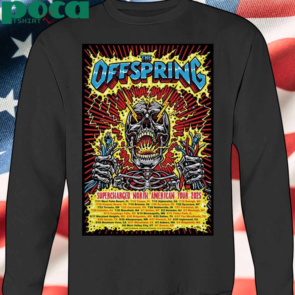 The Offspring Supercharged NA Tour 2025 Poster shirt