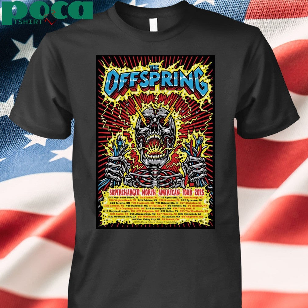 The Offspring Supercharged NA Tour 2025 Poster shirt