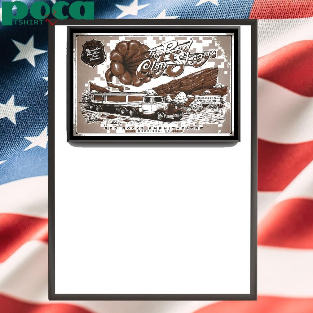 The Red Clay Strays September 14, 2025 Red Rocks Amphitheatre Morrison, CO Event Poster shirt