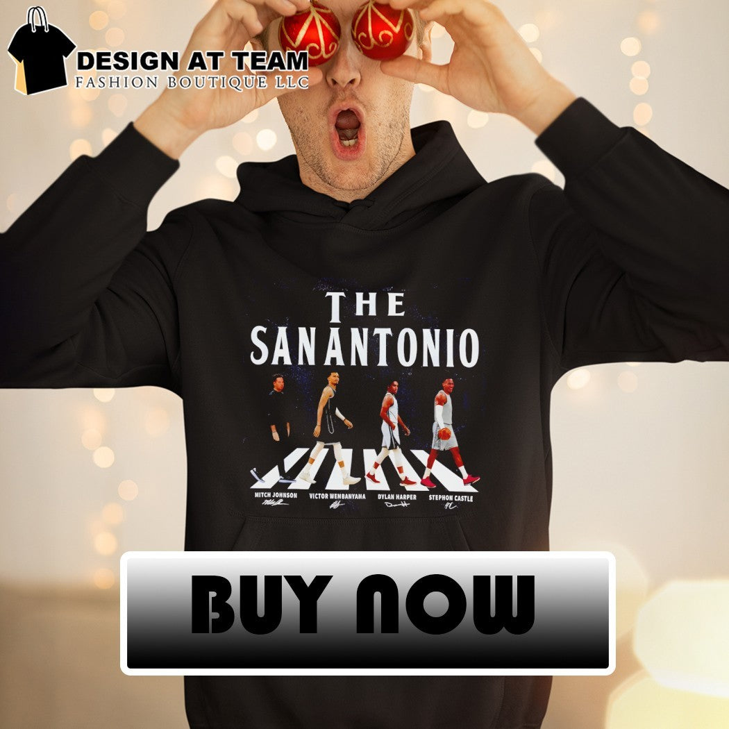 The San Antonio Mitch Johnson Victor Wembanyama Dylan Harper Stephon Castle Abbey Road shirt