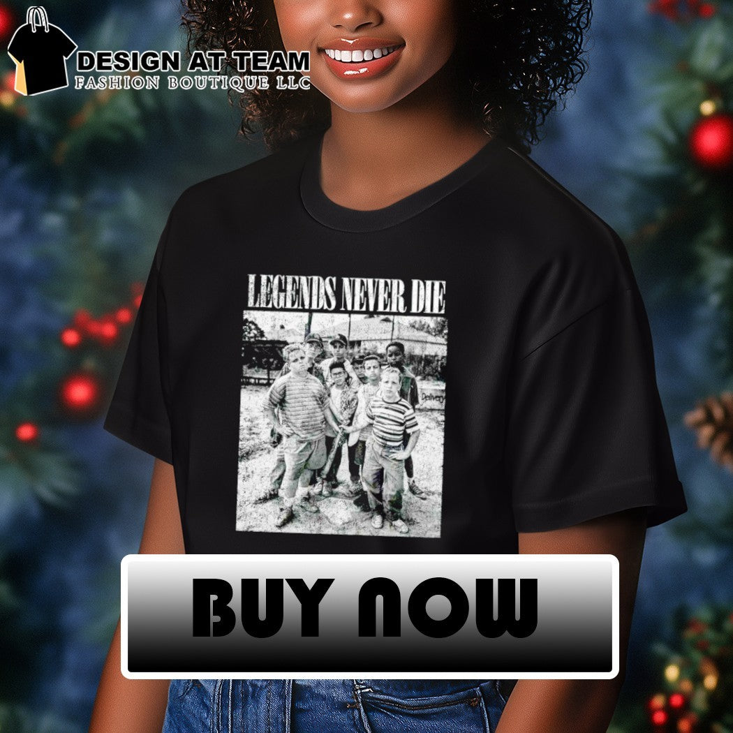 The Sandlot Baseball Squad Crew Legends Never Die shirt