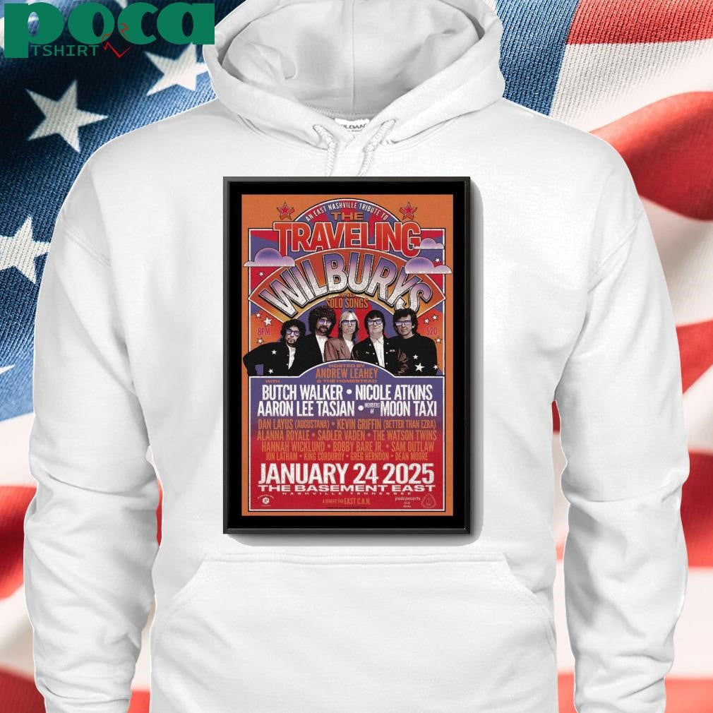 The Traveling Wilburys January 24, 2025 The Basement East Nashville Poster shirt