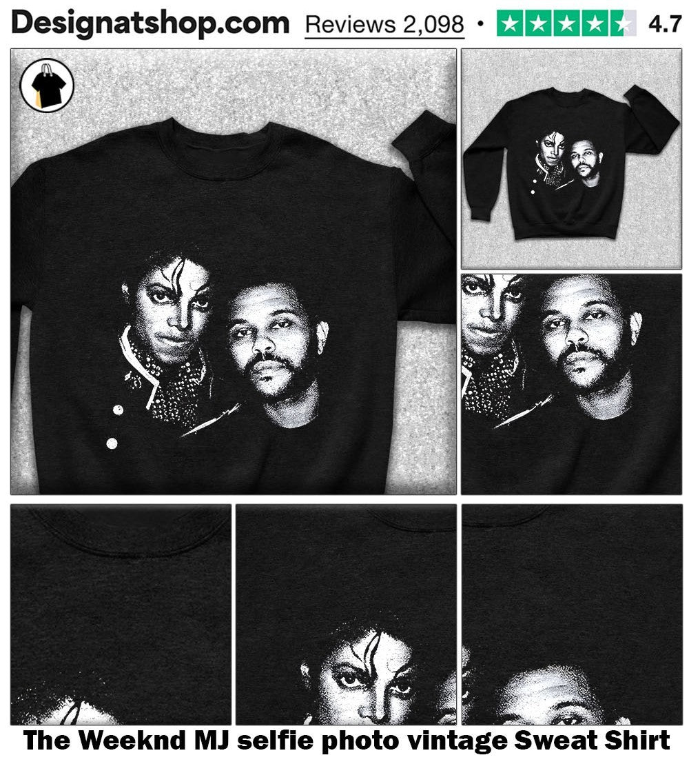The Weeknd MJ selfie photo vintage shirt
