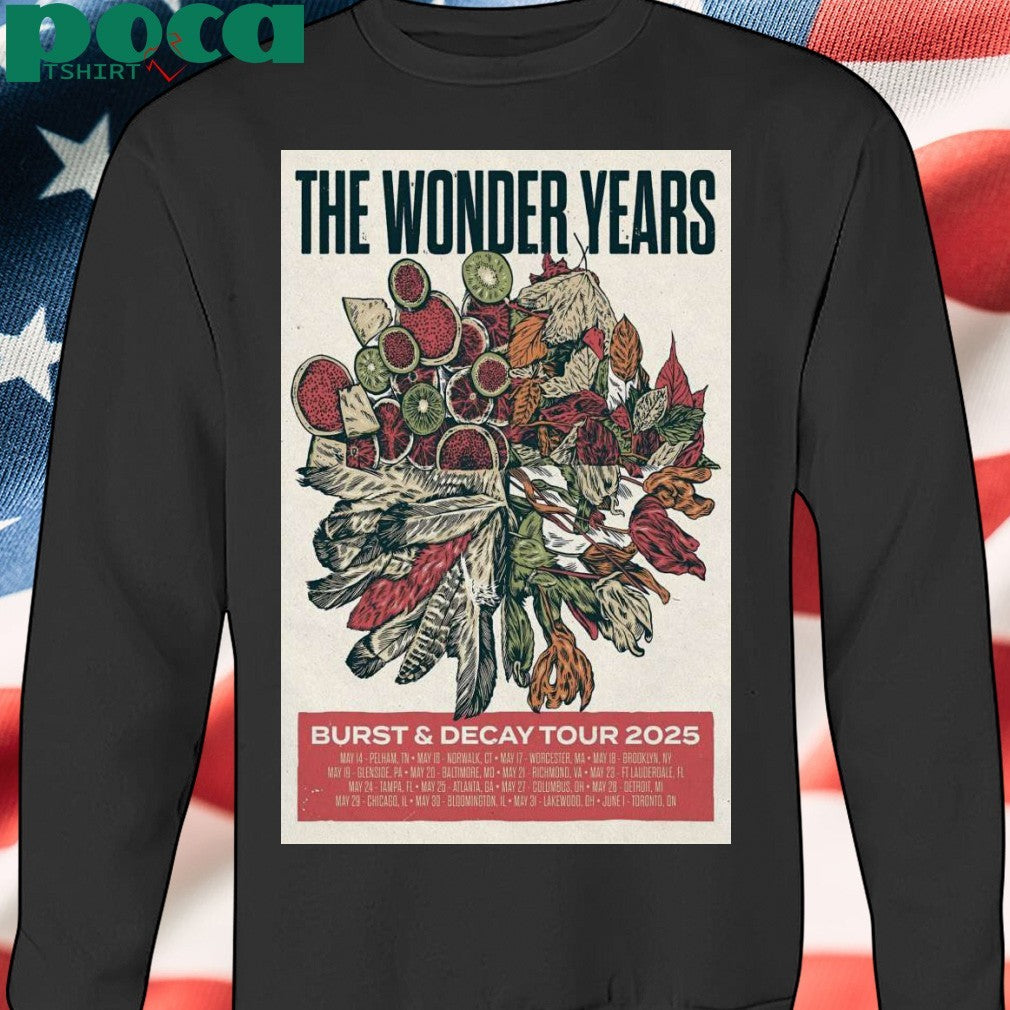 The Wonder Years Burst and Decay Tour New Poster Shirt