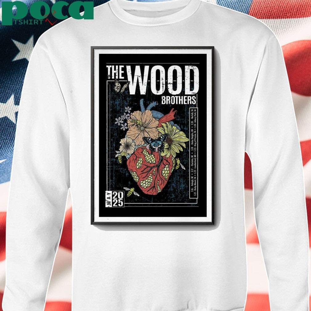 The Wood Brothers May 16, 2025 Red Hat Amphitheater, Raleigh, NC Poster shirt