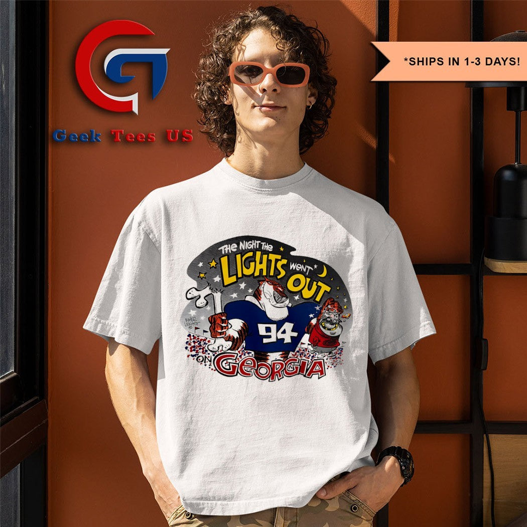 The night the lights out went Georgia shirt