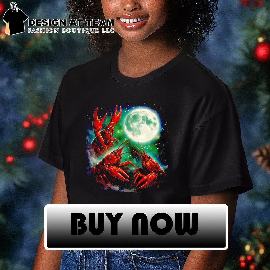 Three crawfish moon animals vintage shirt