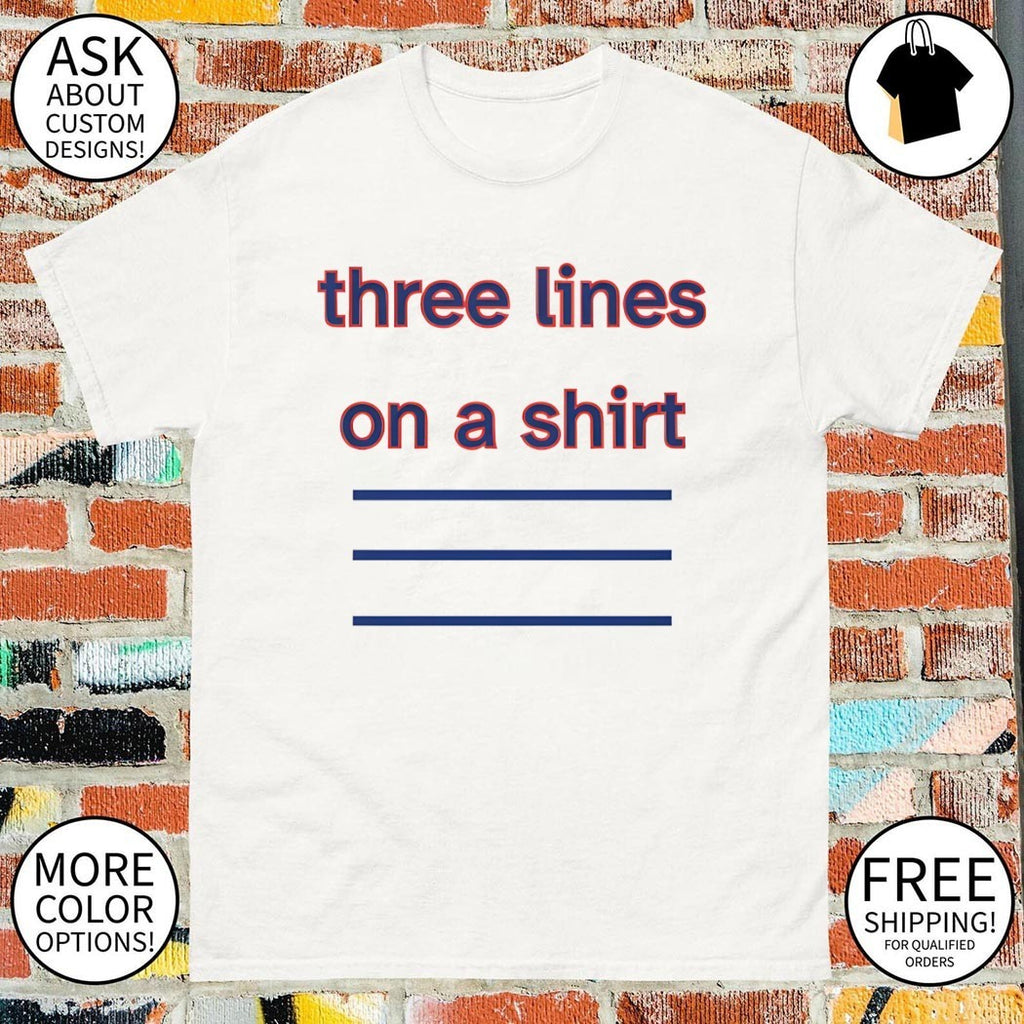 Three lines on a England Football shirt
