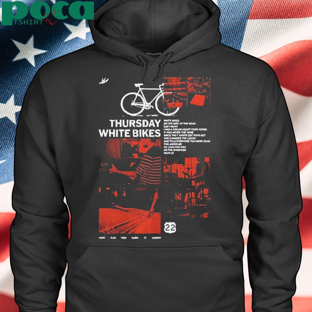Thursday Band White Bikes Black Shirt