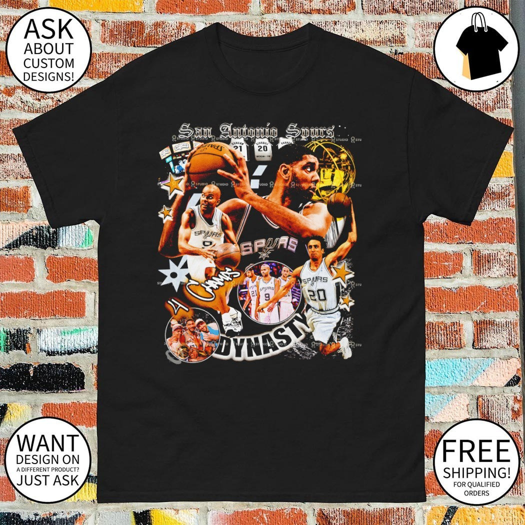 Tim Duncan Manu Ginobili Tony Parker San Antonio Spurs Basketball Dynasty shirt