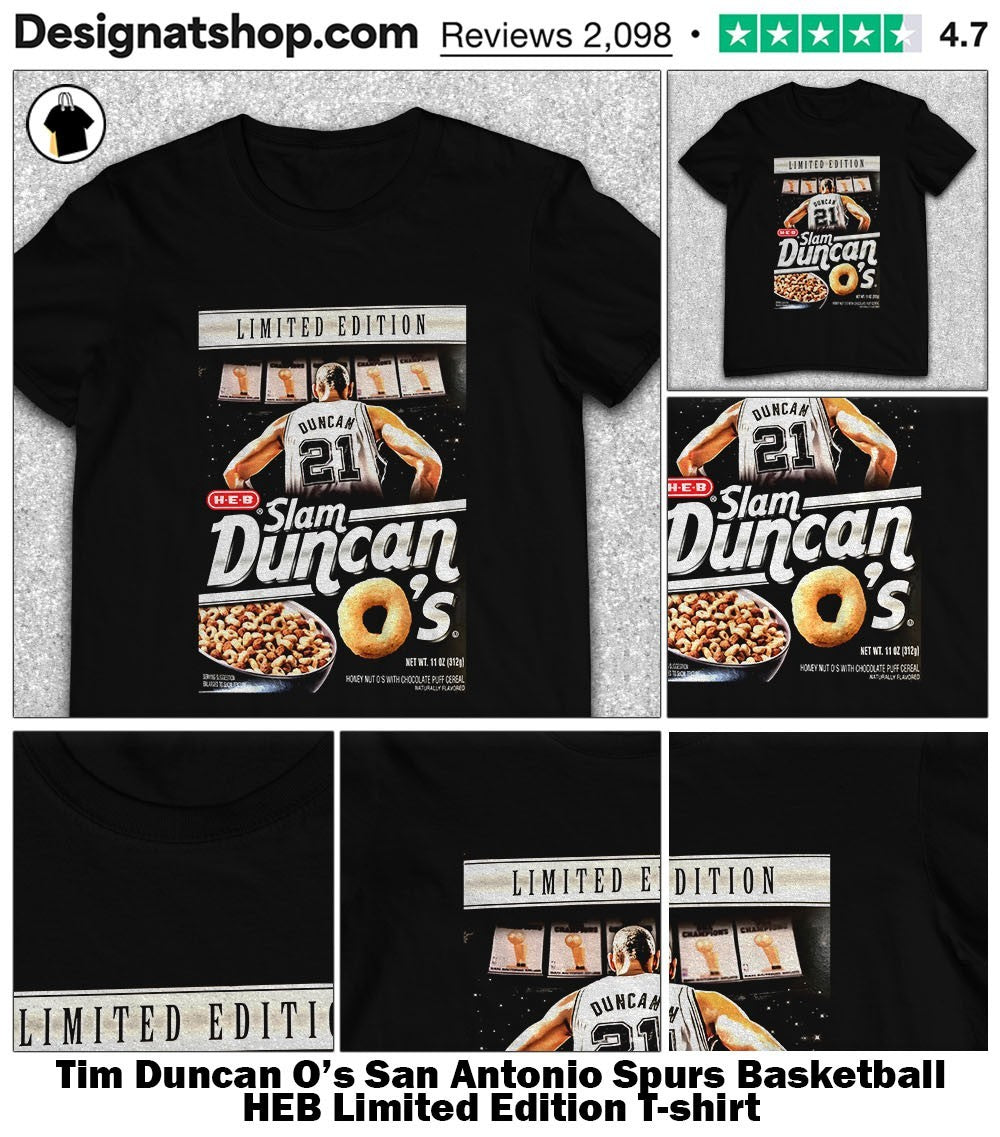 Tim Duncan O’s San Antonio Spurs Basketball HEB Limited Edition shirt