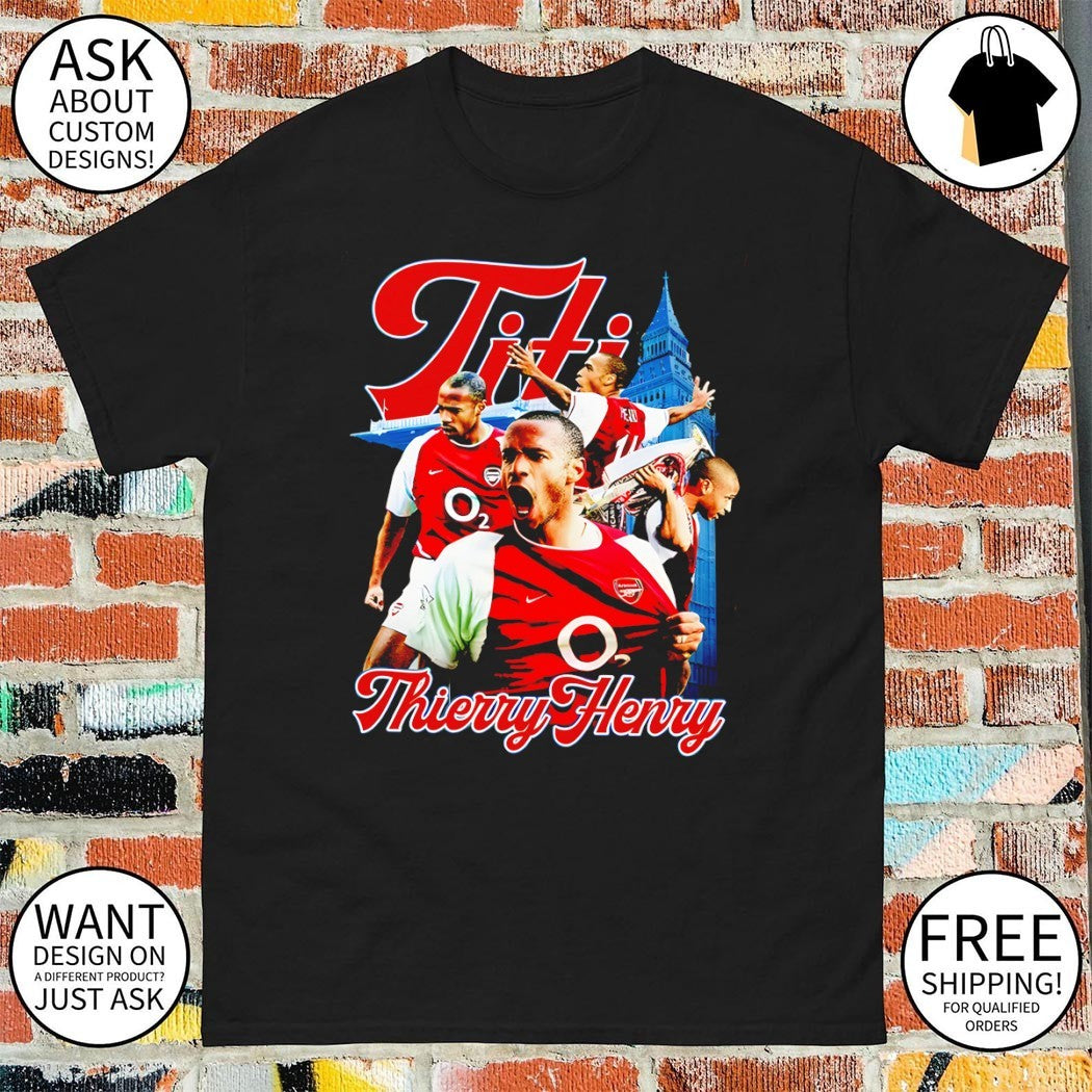 Titi Thierry Henry Arsenal FC graphic vintage shirt
