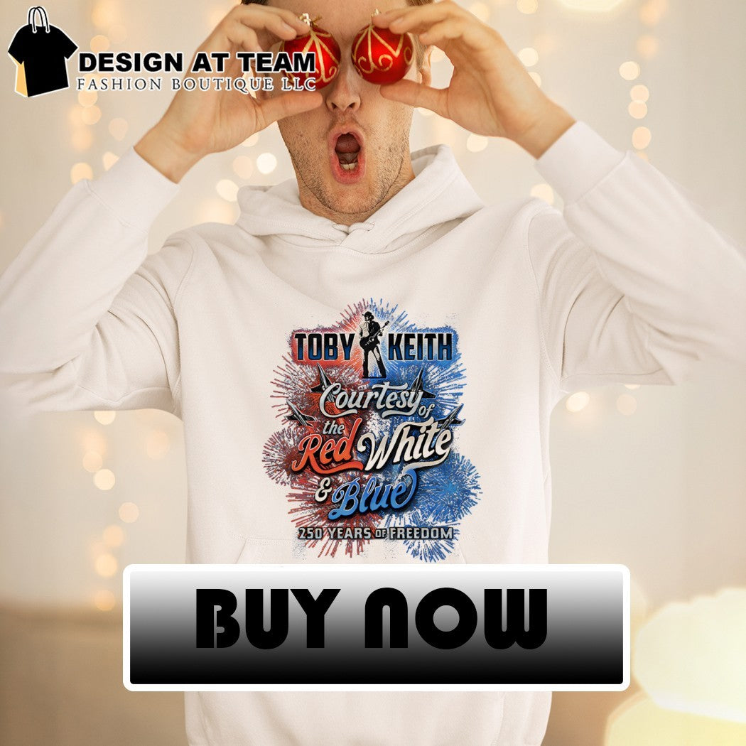 Toby Keith 250 Years of Freedom courtesy of the red white and blue shirt