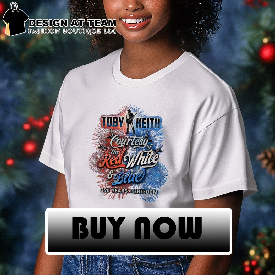 Toby Keith 250 Years of Freedom courtesy of the red white and blue shirt
